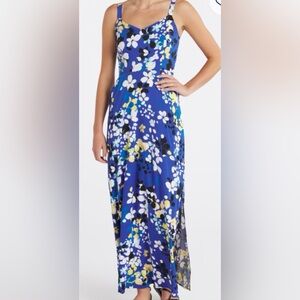 Market & Spruce Navy Floral Maxi Dress